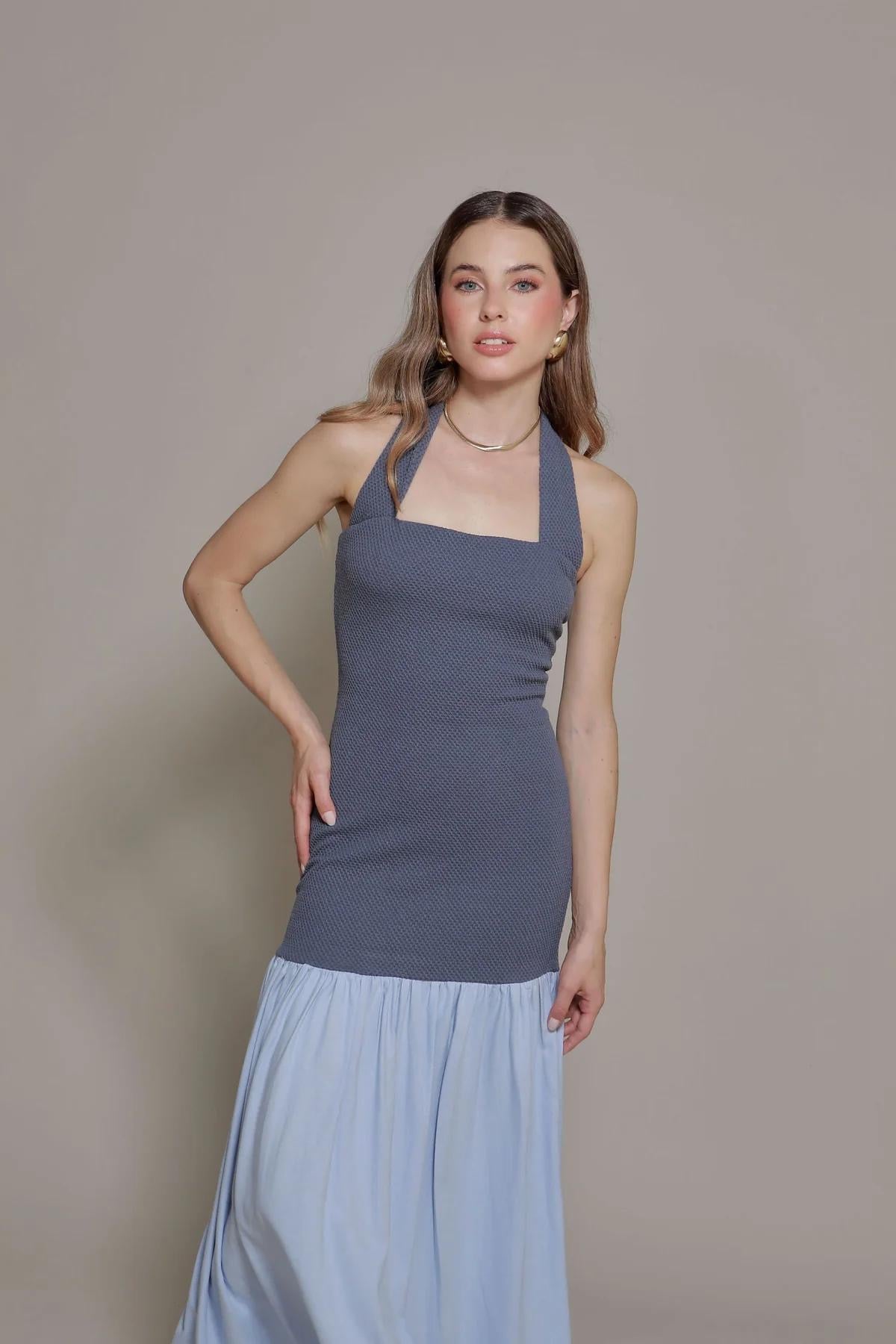 VESTIDO IRENE AZUL (STRETCH)