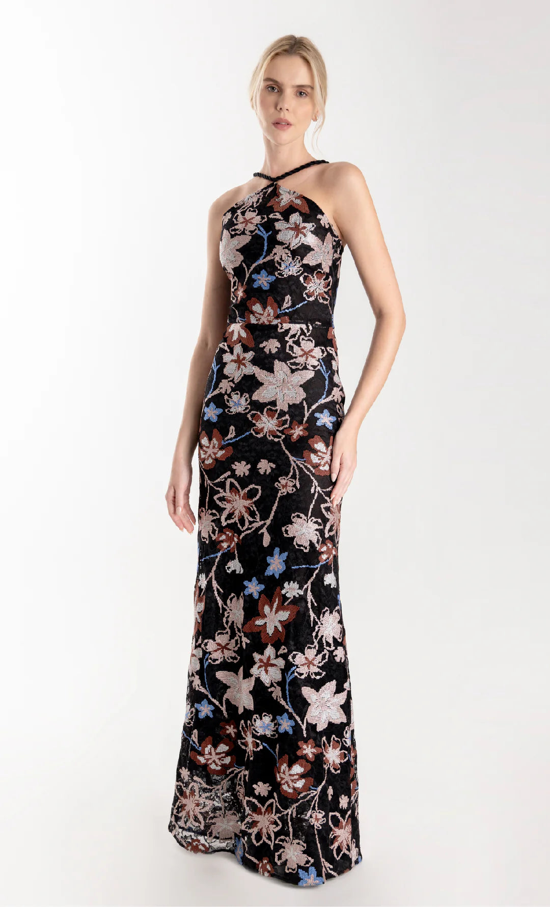 VESTIDO LARGO CHRISTY NEGRO