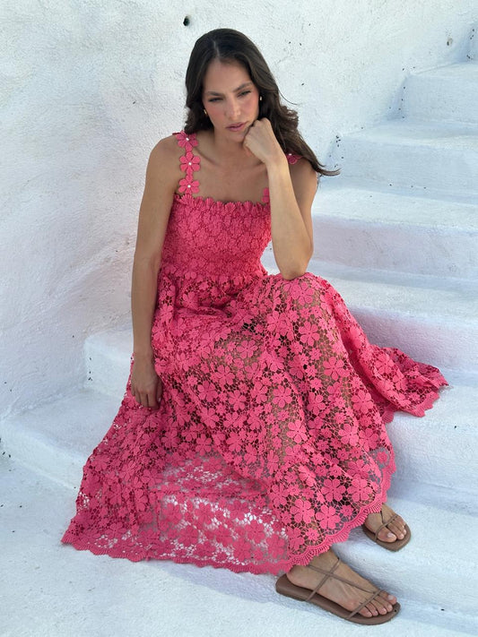 VESTIDO TIRANTES CORAL