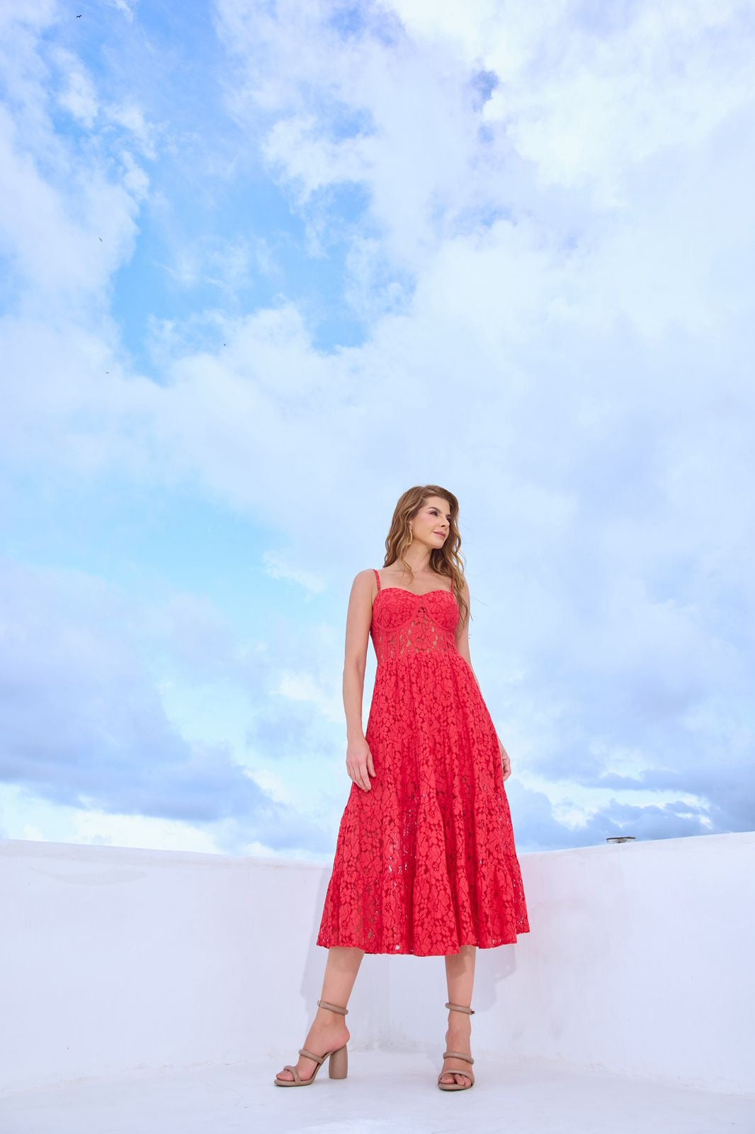 VESTIDO ROJO MIDI