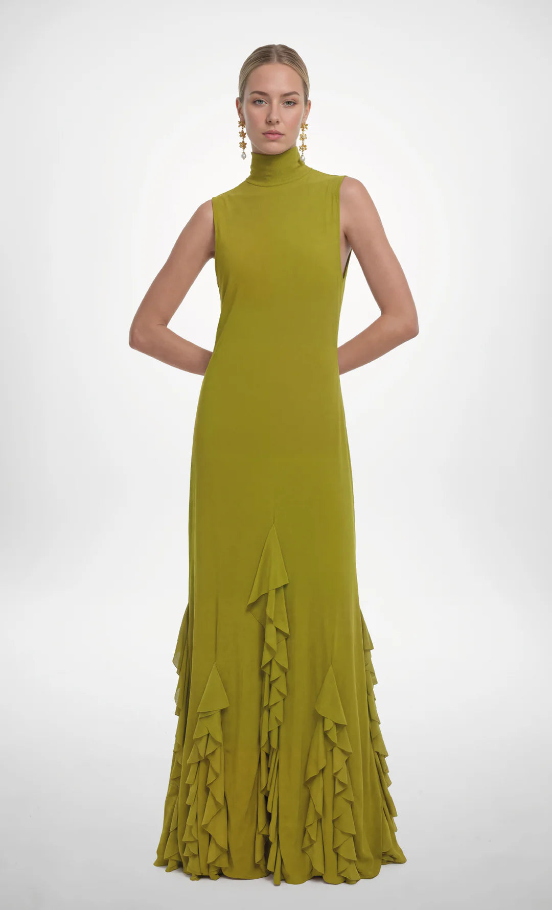 VESTIDO ANETA PISTACHO