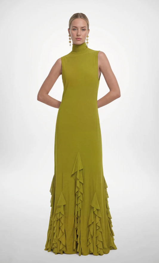 VESTIDO ANETA PISTACHO