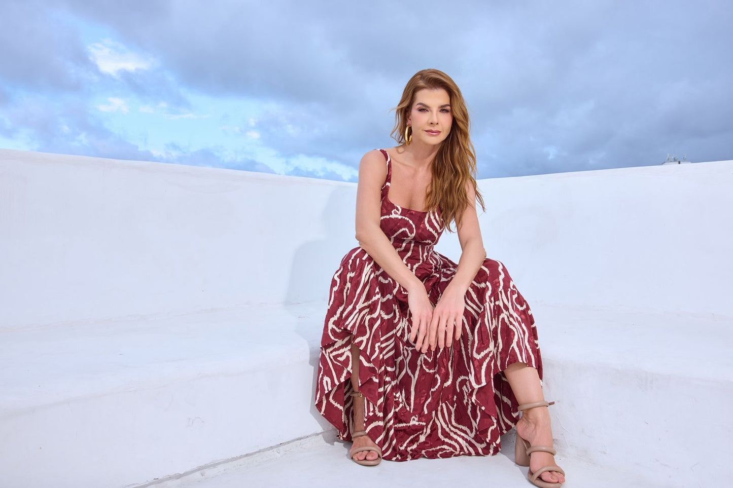 VESTIDO VINO TINTO MIDI