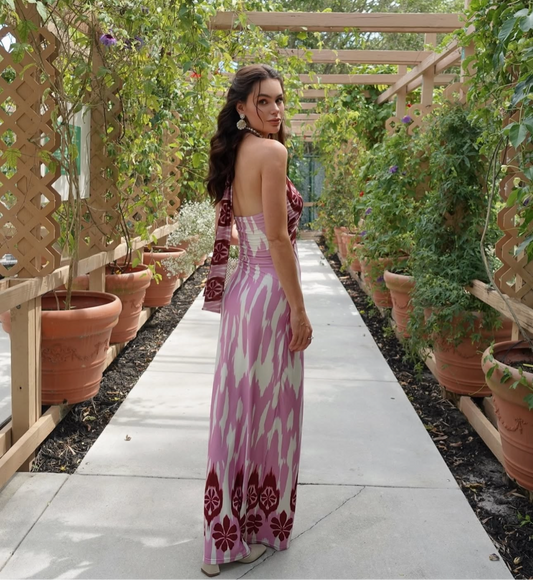 VESTIDO KIM IKAT MAXI