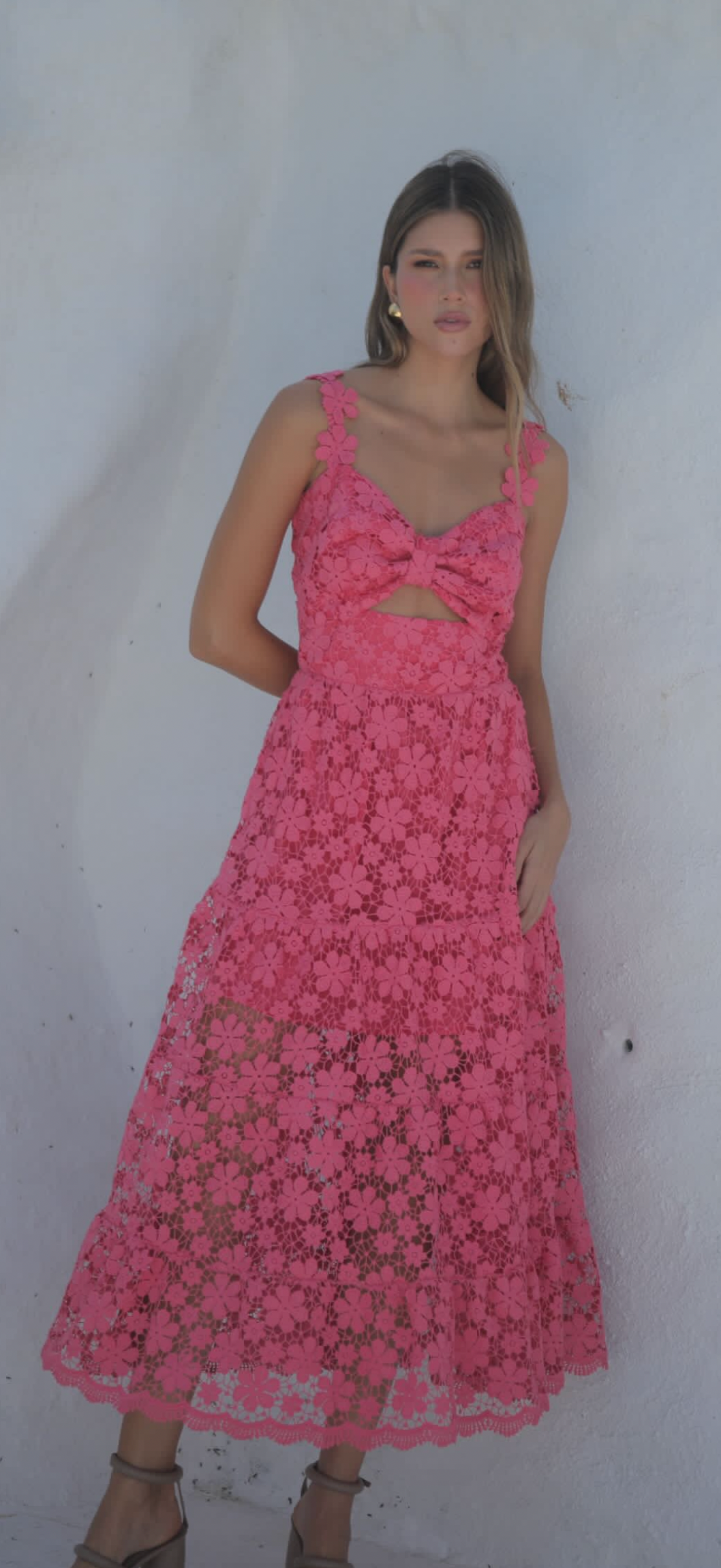 VESTIDO CORAL MIDI