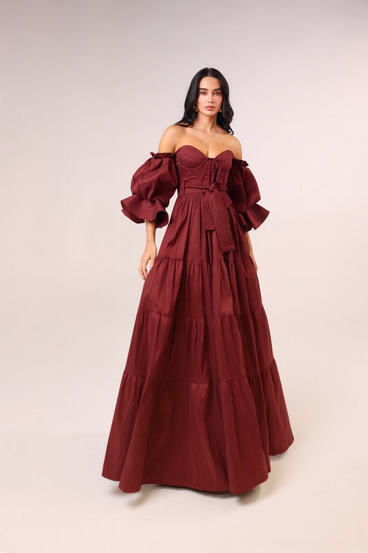 VESTIDO MOCCA BURGUNDY