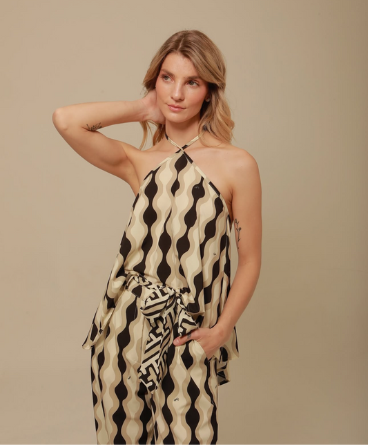 SET ARIA BEIGE/ NEGRO