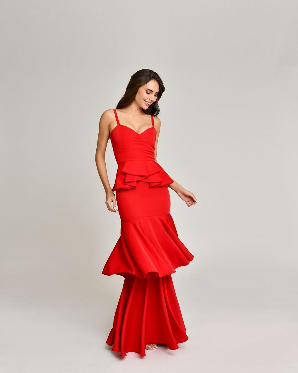 VESTIDO LAVANDO ROJO
