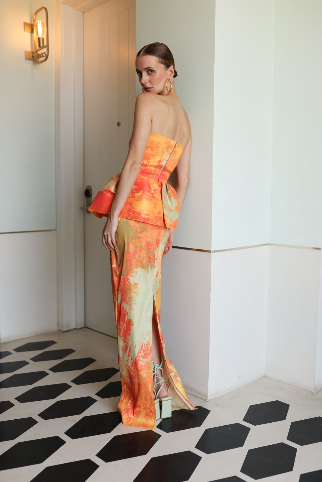 VESTIDO ABDARA NARANJA